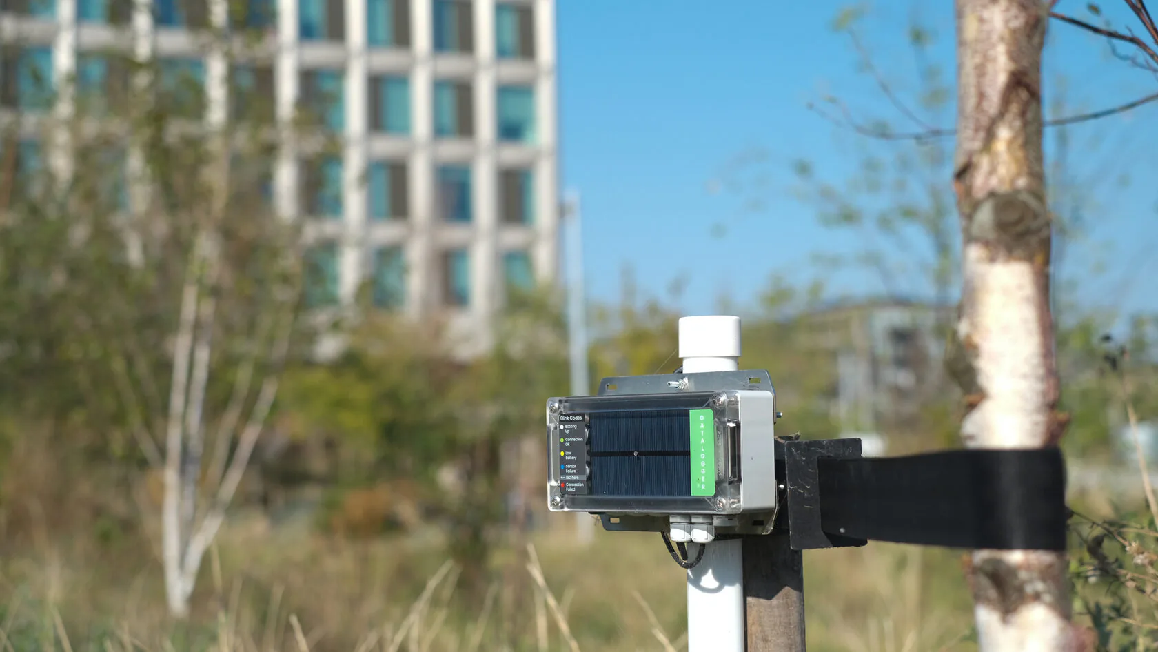 Urban green space managed with SoilSense soil moisture sensors