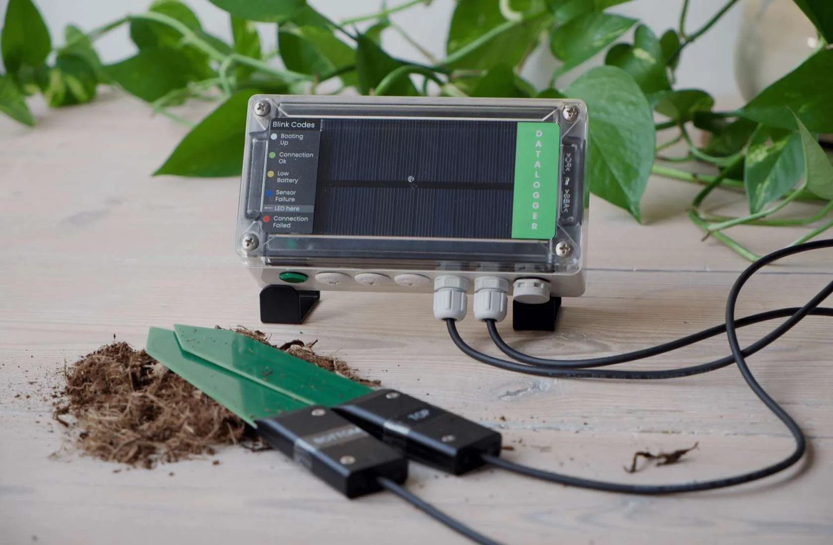 El sistema de sensores de humedad del suelo SoilSense en el campo
